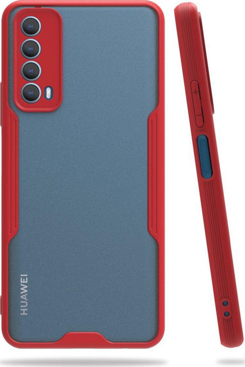 Huawei P Smart 2021 Uyumlu Platin Seri Arka Koruma Kılıf - Kırmızı