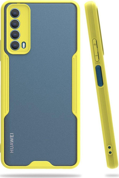 Huawei P Smart 2021 Uyumlu Platin Seri Arka Koruma Kılıf - Sarı