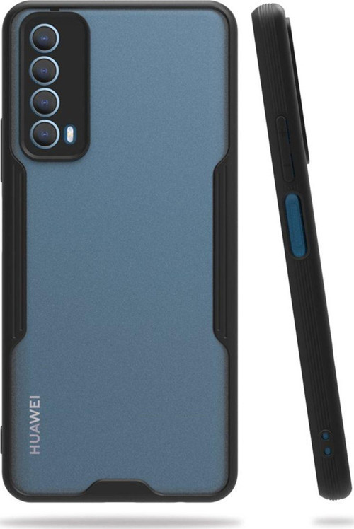 Huawei P Smart 2021 Uyumlu Platin Seri Arka Koruma Kılıf - Siyah