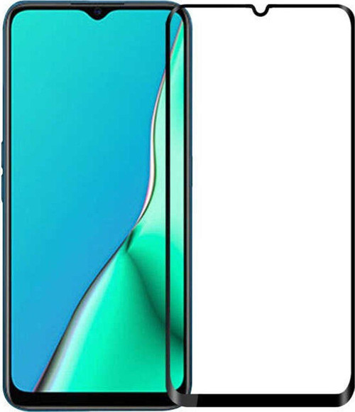 Oppo A5S Uyumlu 5D Glas Full Cam Koruyucu - Siyah