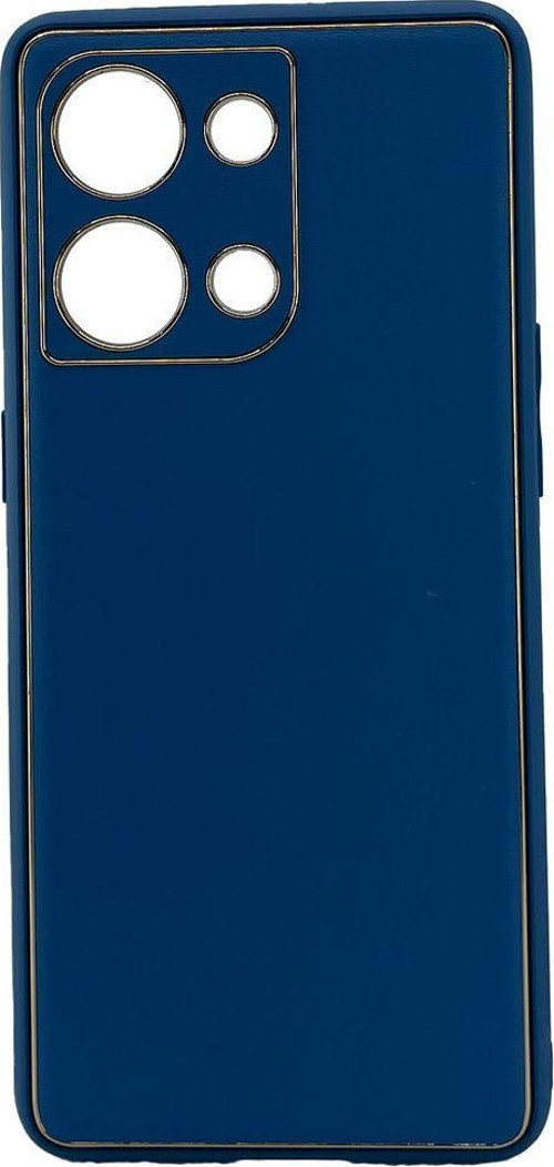 Oppo Reno 9 Uyumlu Coco Leather Seri Arka Koruma Kılıf - Lacivert