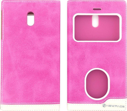 Nokia Nokia 3 Uyumlu Pencereli Kapaklı Kılıf - Pembe