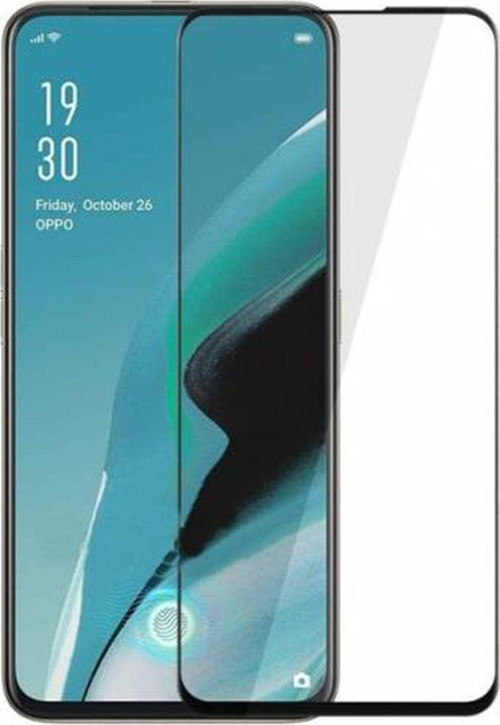 Oppo Reno Uyumlu 5D Glas Full Cam Koruyucu - Beyaz