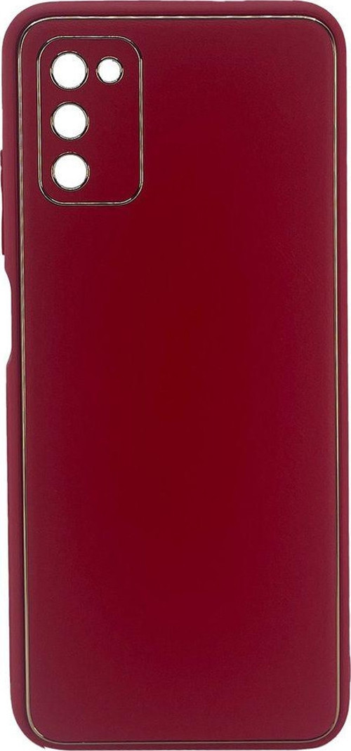 Samsung Galaxy A03S Uyumlu Coco Leather Seri Arka Koruma Kılıf - Kırmızı