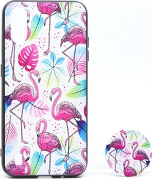 Samsung Galaxy A01 Uyumlu Desenli Popsocket Seri Arka Koruma Kılıf - Çeşitli Desen