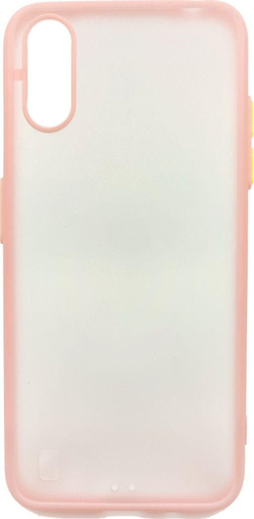 Samsung Galaxy A01 Uyumlu Kontrast Renkli Tuş Seri Arka Koruma Kılıf - Pembe