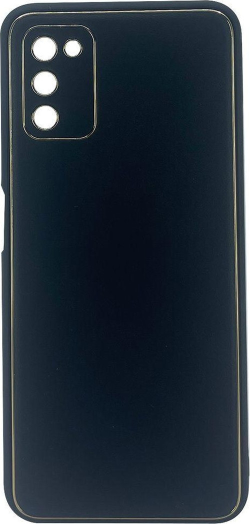 Samsung Galaxy A03S Uyumlu Coco Leather Seri Arka Koruma Kılıf - Siyah