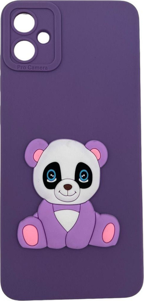 Samsung Galaxy A05 Uyumlu Maskot Seri Arka Koruma Kılıf - Mor