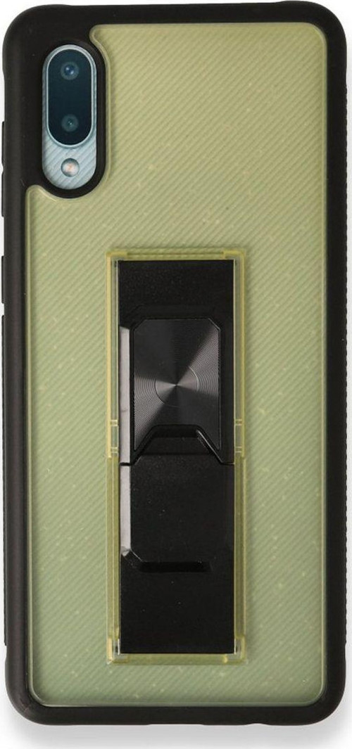 Samsung Galaxy A02 Uyumlu Microcase Mıknatıs Yüzüklü Arka Koruma Kılıf - Sarı