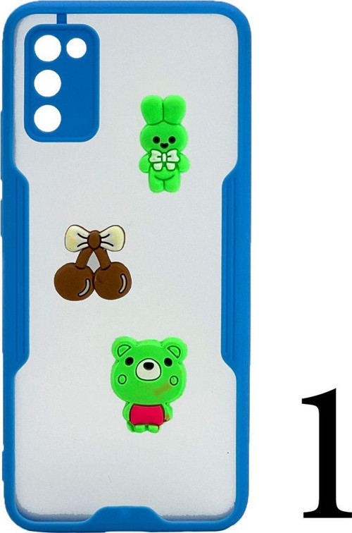 Samsung Galaxy A02S Uyumlu Maskot Seri Arka Koruma Kılıf - Karışık Renk