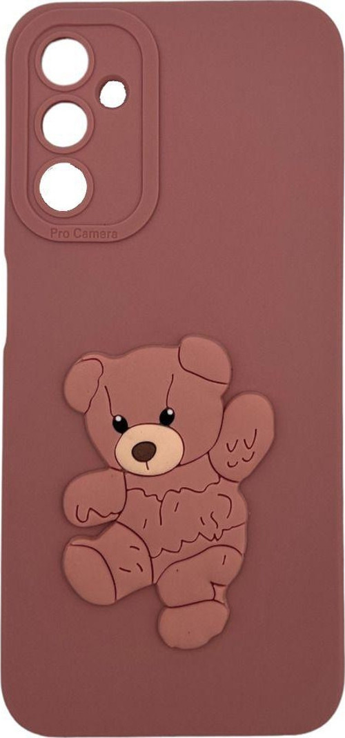 Samsung Galaxy A14 4G Uyumlu Maskot Seri Arka Koruma Kılıf - Pembe