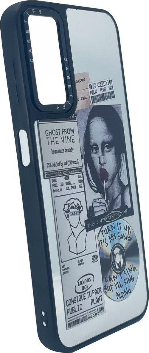 Samsung Galaxy A14 5G Uyumlu Sticker Aynalı Seri Arka Koruma Kılıf - Çeşitli Model