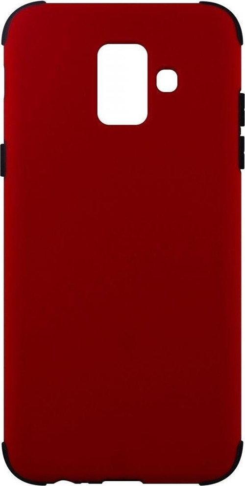 Samsung Galaxy A600 A6 2018 Uyumlu Arka Koruma Arka Koruma Kılıf - Kırmızı