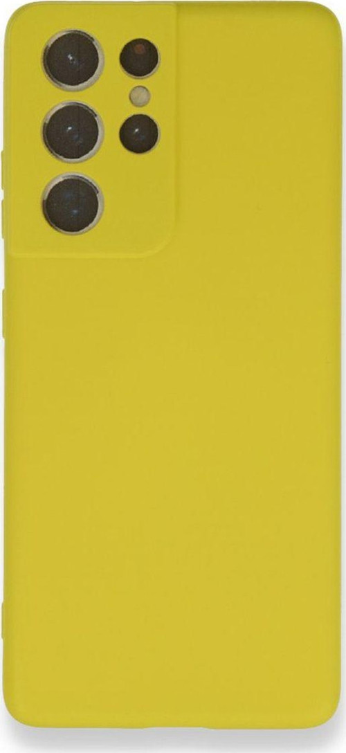 Samsung Galaxy S21 Ultra Uyumlu Nano Arka Koruma Kılıf - Sarı