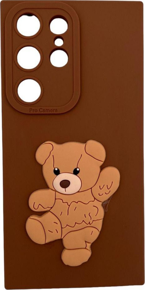 Samsung Galaxy S24 Ultra Uyumlu Maskot Seri Arka Koruma Kılıf - Kahverengi