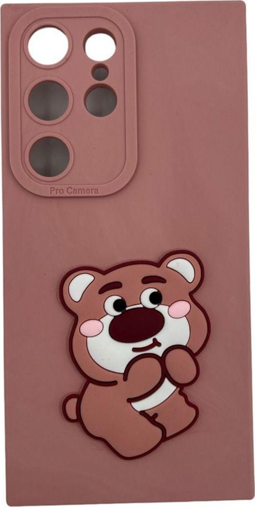 Samsung Galaxy S24 Ultra Uyumlu Maskot Seri Arka Koruma Kılıf - Pembe