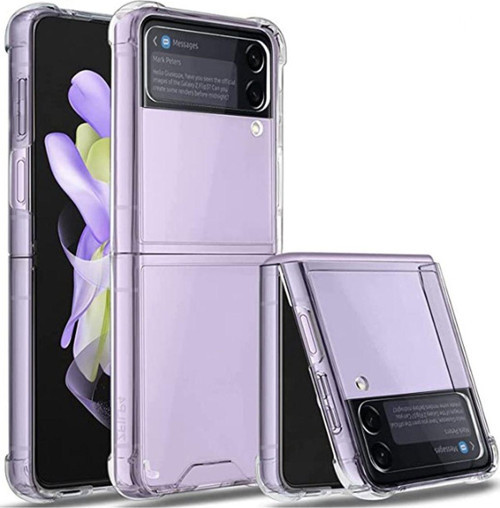 Samsung Galaxy Z Flip 4 Uyumlu Ultra Korumalı Arka Koruma Kılıf - Şeffaf
