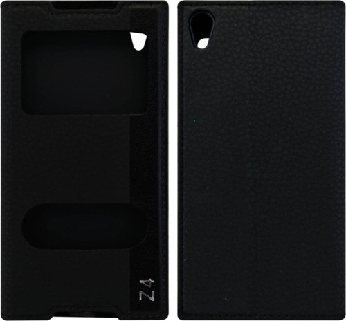 Sony Xperia Z4 Uyumlu Pencereli Kapaklı Kılıf - Siyah