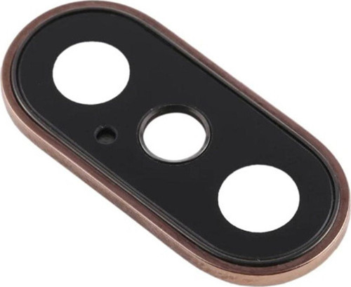 Teknonet Apple İphone Xs Max Uyumlu Çerçeveli Kamera Camı - Gold
