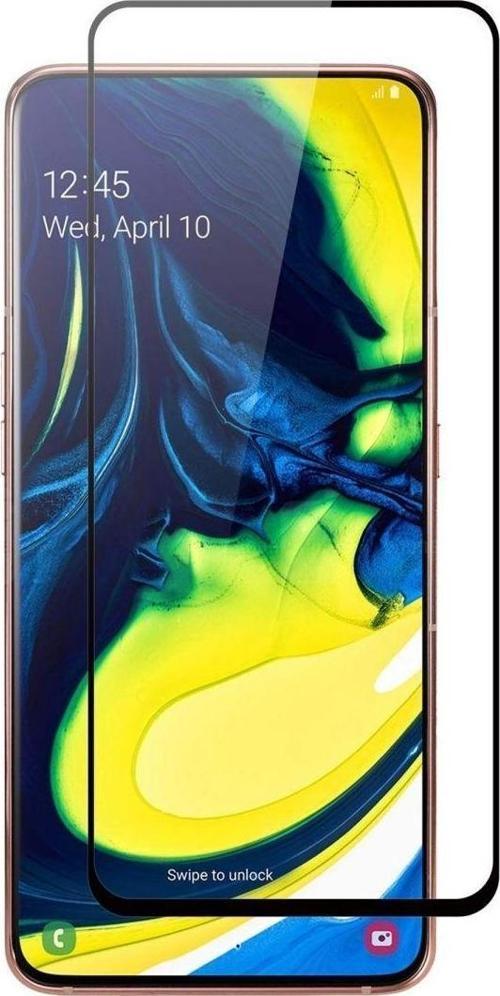 Ufo Samsung Galaxy A80 Uyumlu 6D Glas Full Cam Koruyucu - Siyah