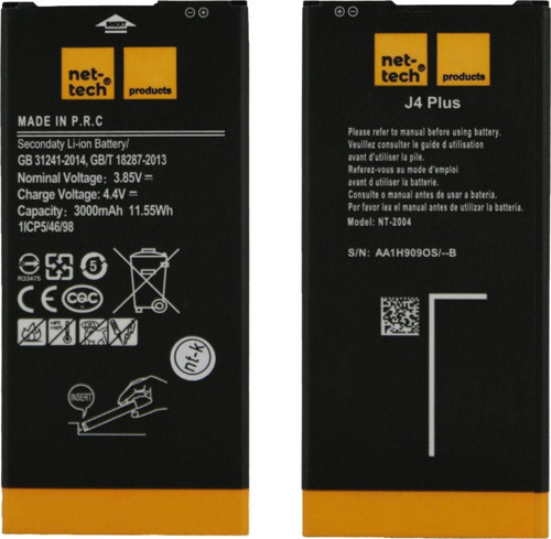 Teknonet Samsung Galaxy J4 Plus Uyumlu 3000 Mah Batarya