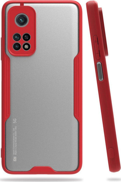 Xiaomi Mi 10T Uyumlu Platin Seri Arka Koruma Kılıf - Kırmızı