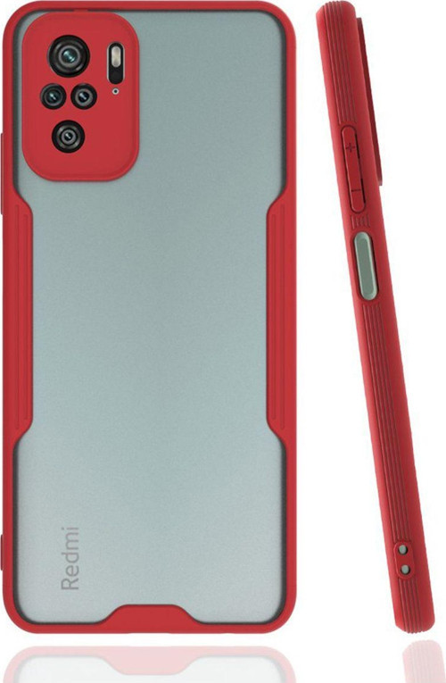 Xiaomi Redmi Note 10 Uyumlu Platin Seri Arka Koruma Kılıf - Kırmızı