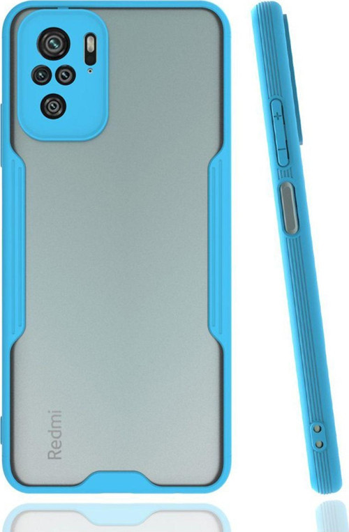 Xiaomi Redmi Note 10 Uyumlu Platin Seri Arka Koruma Kılıf - Mavi