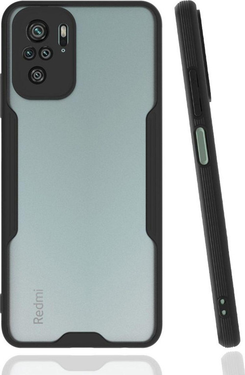 Xiaomi Redmi Note 10 Uyumlu Platin Seri Arka Koruma Kılıf - Siyah