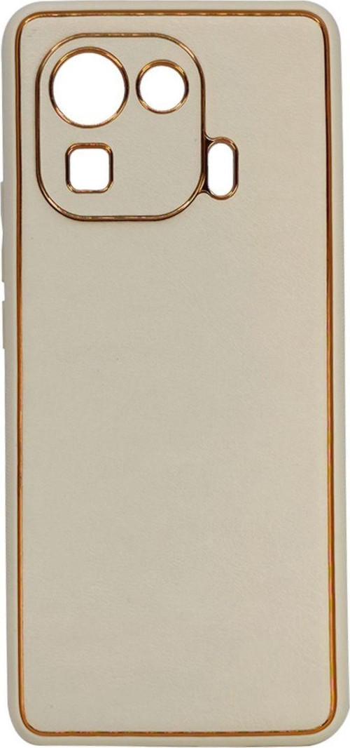 Xiaomi Mi 11 Pro Uyumlu Coco Leather Seri Arka Koruma Kılıf - Gold