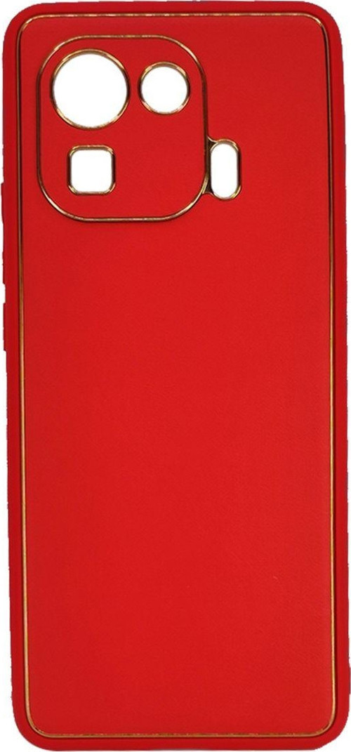 Xiaomi Mi 11 Pro Uyumlu Coco Leather Seri Arka Koruma Kılıf - Kırmızı