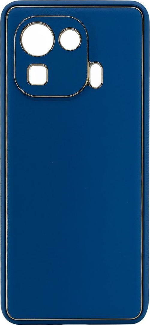 Xiaomi Mi 11 Pro Uyumlu Coco Leather Seri Arka Koruma Kılıf - Lacivert