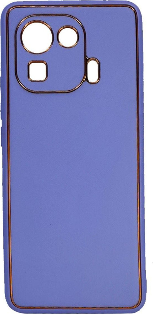 Xiaomi Mi 11 Pro Uyumlu Coco Leather Seri Arka Koruma Kılıf - Lila