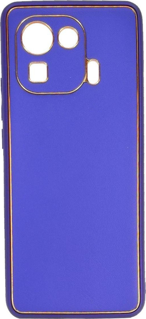 Xiaomi Mi 11 Pro Uyumlu Coco Leather Seri Arka Koruma Kılıf - Mor