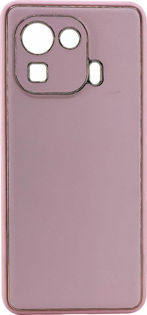 Xiaomi Mi 11 Pro Uyumlu Coco Leather Seri Arka Koruma Kılıf - Pembe