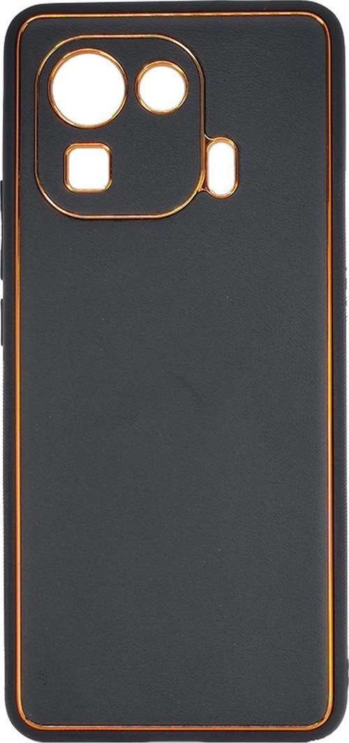Xiaomi Mi 11 Pro Uyumlu Coco Leather Seri Arka Koruma Kılıf - Siyah