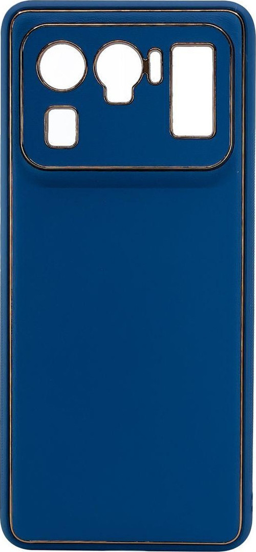 Xiaomi Mi 11 Ultra Uyumlu Coco Leather Seri Arka Koruma Kılıf - Lacivert