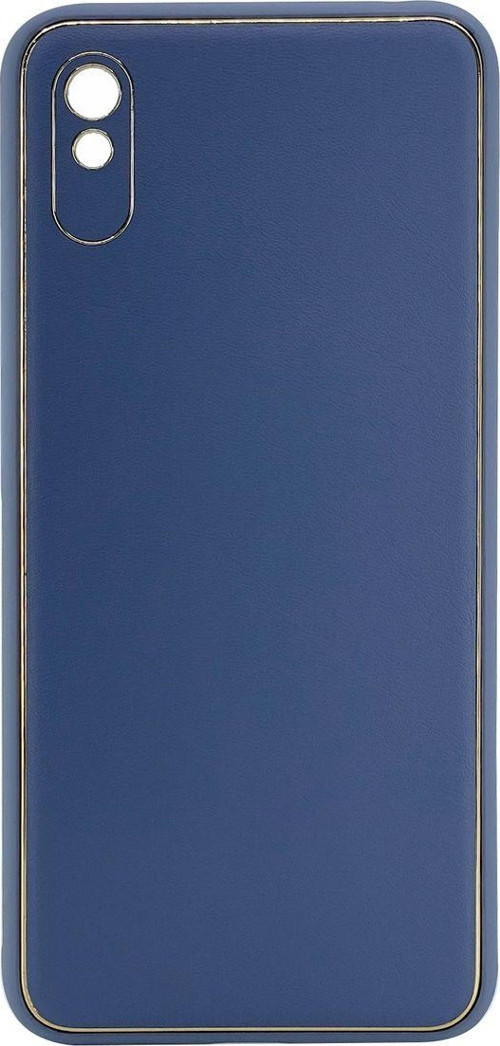 Xiaomi Redmi 9A Uyumlu Coco Leather Seri Arka Koruma Kılıf - Lacivert