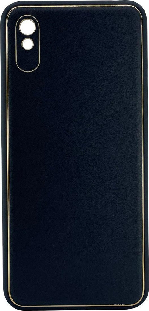 Xiaomi Redmi 9A Uyumlu Coco Leather Seri Arka Koruma Kılıf - Siyah