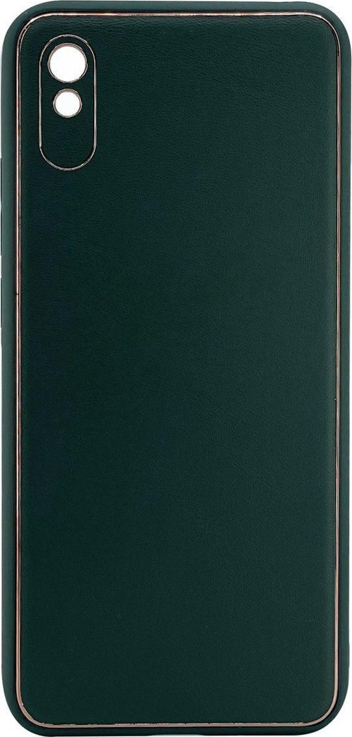 Xiaomi Redmi 9A Uyumlu Coco Leather Seri Arka Koruma Kılıf - Yeşil