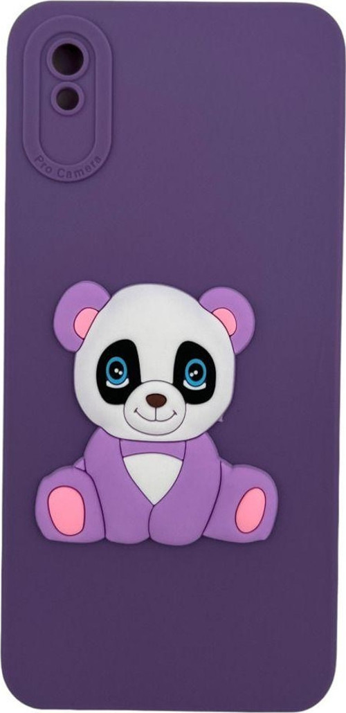 Xiaomi Redmi 9A Uyumlu Maskot Seri Arka Koruma Kılıf - Mor