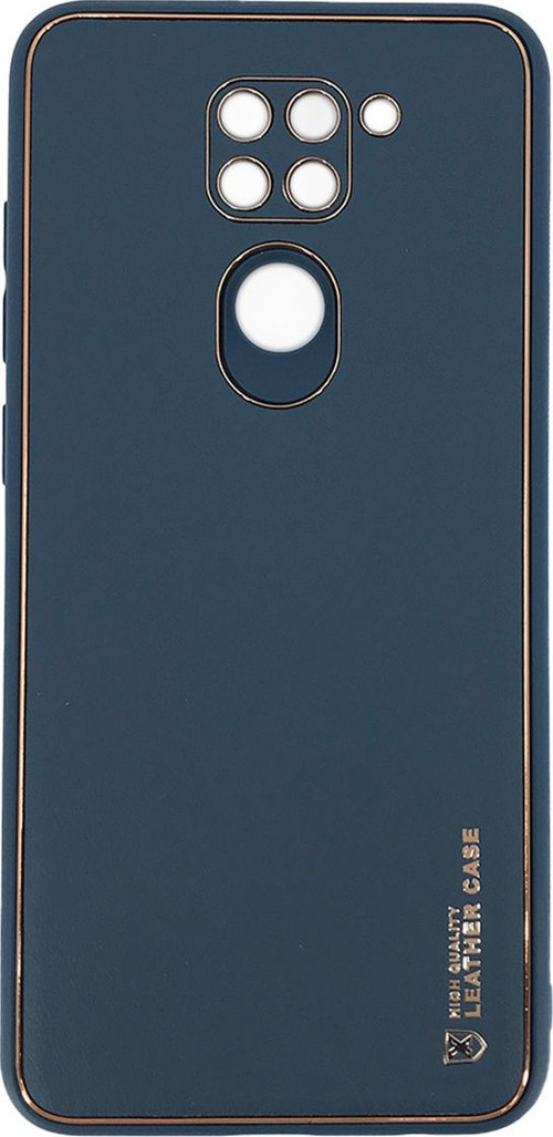 Xiaomi Redmi Note 9 Uyumlu Coco Leather Seri Arka Koruma Kılıf - Lacivert