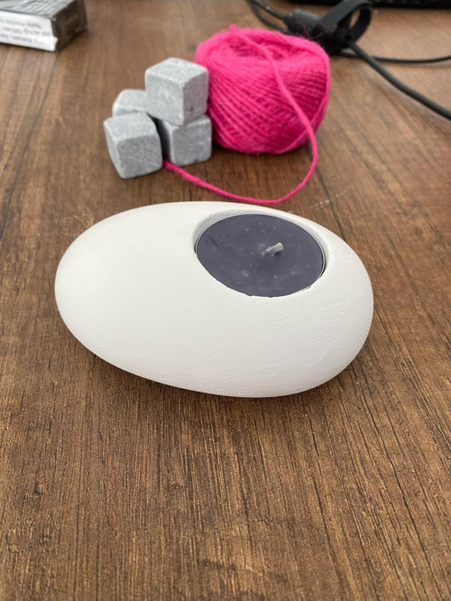2'Li Tealight Beton Mumluk (Mum Hediyeli)