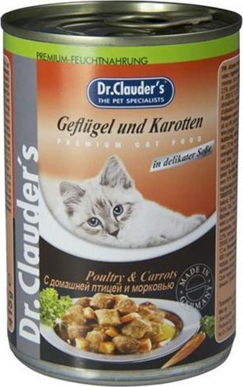 Dr.clauders Kümes Hayvanlı Havuçlu Kedi Konservesi 415 gr