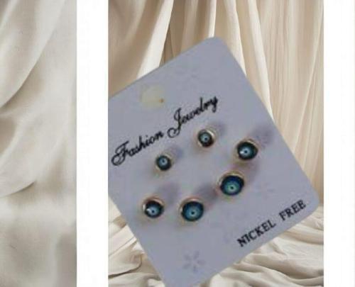 Nazar Boncuklu 3 lü Set Küpe