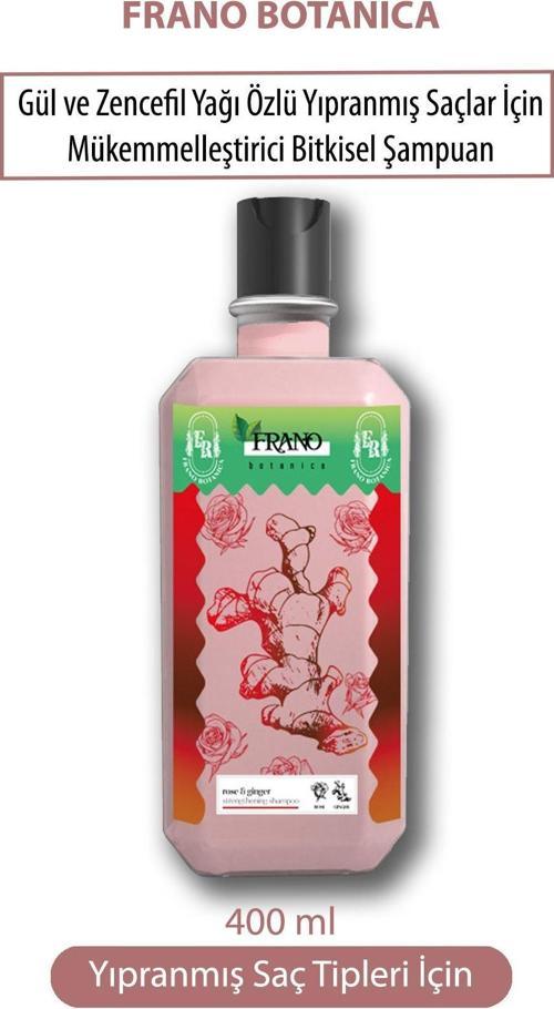 Yıpranmış Saçlar Için Gül Ve Zencefil Yağı Özlü Onarıcı Bitkisel Saç Bakım Şampuanı 400 Ml