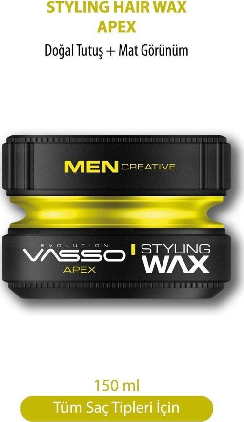 24 Saat Tüm Saç Tipleri Için Doğal Tutuş Sağlayan Şekillendirici Mat Wax Apex Pro Paste 150 Ml