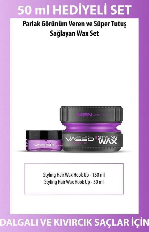 Dalgalı Ve Kıvırcık Saçlar Için Süper Tutuş Ve Parlaklık Veren Wax(Çanta Boy Hediyeli)-Hook-Up
