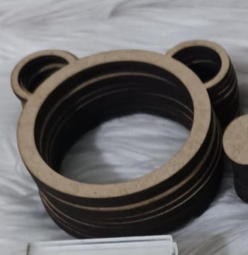 10 Adet Ham Ahşap 10 Cm Panda Deseni Süsleme Ürünü