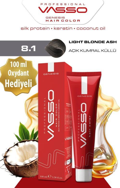 Kadın Saç Boyası 8.1 Açık Kumral Küllü 100 Ml